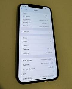 iPhone 12 Pro Max 512GB 本体のみ パシフィックブルー 香港版 物理Dual Sim A2412 SIMフリー