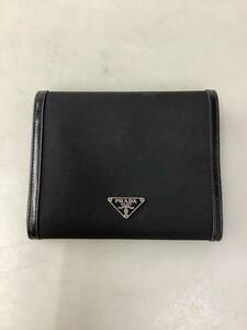 Y1413 PRADA プラダ テスート ナイロン ナイロン 三つ折財布