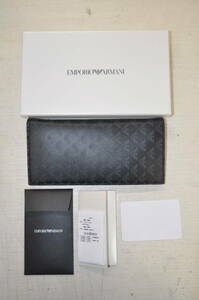 AK◎美品!!EMPORIO ARMANI エンポリオアルマーニ 二つ折り 長財布