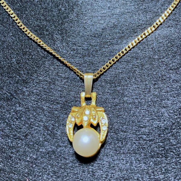 18KGF パール ネックレス ゴールド ヴィンテージ 18k