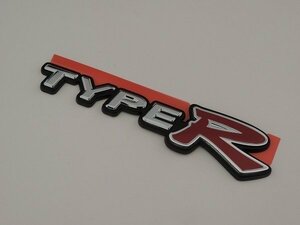 HONDA ホンダ純正 TYPE-R タイプR 用 バックドアエンブレム 約148mm×33mm インテグラ INTEGRA DC5 流用 レッド 赤 メッキ 黒