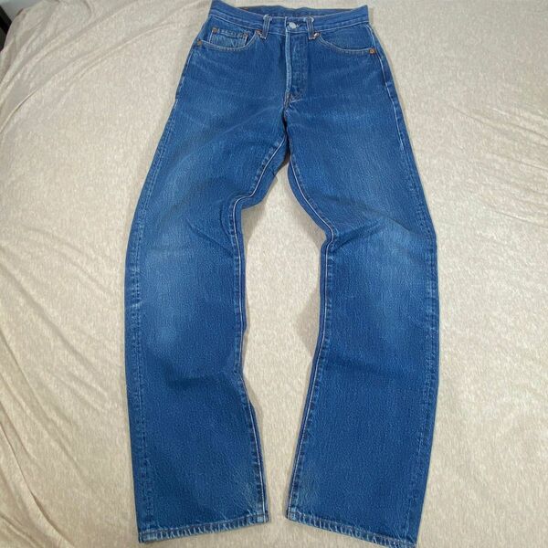 80s Levi's 501xx バレンシア工場　ナイロンフットボタン　濃紺　denim W30L36 