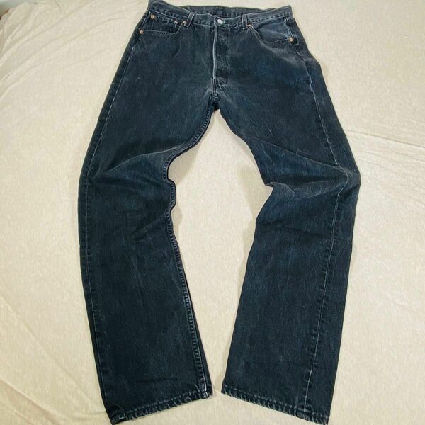 90s Levi's501 リーバイス　先染め　サルファブラック　Sulfurblackdenim ブラックデニム　w36l34