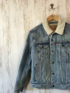 V156☆【裏ボア デニムジャケット ジージャン】LEVI'S リーバイス S アメカジ