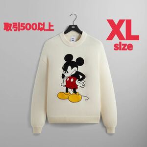 Disney | Kith for Mickey & Friends Crewneck Sweater Sandrift XL размер Kiss Disney Mickey вырез лодочкой свитер солнечный дрифт 