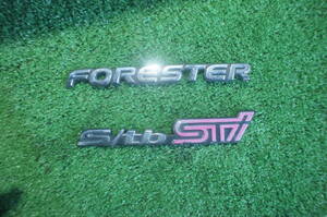 e105 Subaru original H13 year Forester SF5 D type latter term STiⅡ typeM STi emblem 2 point set STi2 type M used 