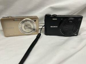 T5137 1円～　ソニー SONY コンパクトデジタルカメラ Cyber-shot サイバーショット DSC-W350/DSC-WX5 2点セット