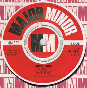 ●JANIE JONES / GIRLS SONG [UK 45 ORIGINAL 7inch シングル JIMMY WEBB 試聴]