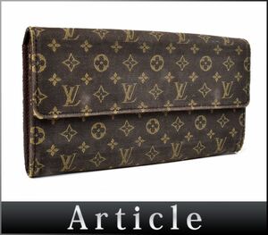 164997◆ LOUIS VUITTON ルイ ヴィトン ポルトフォイユサラ 二つ折り長財布 M95234 モノグラム ミニラン エベヌ メンズ レディース/ C