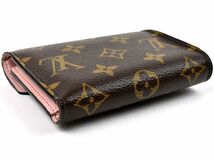 163963〇 LOUIS VUITTON ヴィトン モノグラム ポルトフォイユヴィクトリーヌ 三つ折り財布 M62360 ローズバレリーヌ ピンク/ C_画像3