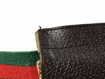 164844〇美品 GUCCI グッチ シェリー ボディバッグ ウエストポーチ ウエストバッグ 28566 キャンバス レザー ベージュ ブラウン/ B_画像8