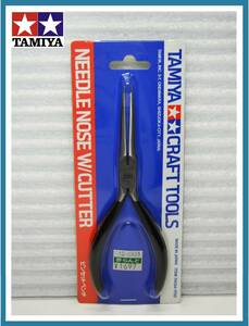 ★絶版★TAMIYA★タミヤクラフトツール★74034 ピンセットペンチ★新品未使用★NEEDLE NOSE W/CUTTER★スリム先端ラジオペンチ★