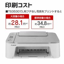 新品未使用 キャノン プリンター 本体 CANON TS3530 PIXUS WITE 印刷機 コピー機 複合機 スキャナー 白 年賀状印刷対応 DE84_画像4