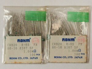 Rohm/ローム CRB20 Metal film resistor 1.00MΩ ±1％ カラーコード：茶黒黒黄茶 約193pcs 未検査品