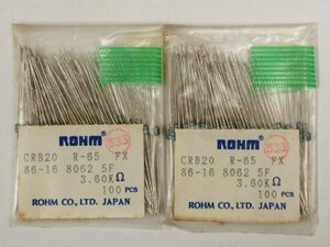 Rohm/ローム CRB20 Metal film resistor 3.60KΩ ±1％ カラーコード：橙青黒茶茶 約195pcs 未検査品