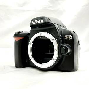 1円 美品■ Nikon ニコン D40 ボディー 一眼レフ カメラ 単品 動作確認 ベルト バッテリー 充電器 箱付き 1229