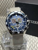 1円【新品正規品】腕時計 CITIZEN シチズン PROMASTER プロマスター Eco-Drive エコドライブ クロノグラフ ステンレス カレンダー 防水_画像3