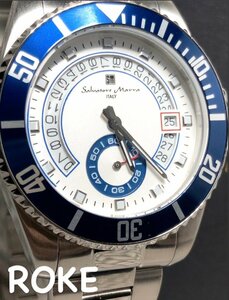新品 正規品 腕時計 Salvatore Marra サルバトーレマーラ メンズ ラウンド クォーツ 5気圧防水 カレンダー 回転ベゼル プレゼント ギフト