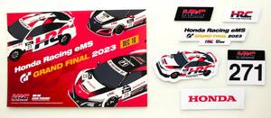 HONDA ホンダレーシングeMS 2023 ポストカード ステッカーシール セット 非売品 eモータースポーツ Hondaウエルカムプラザ青山