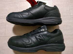 サイズ：24.5cm　未使用品　ニューバランス new balance　MW584-BK(4E) ブラック│ メンズ 本格ウォーキングシューズ　レザー　本革