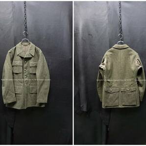 美品 40's スウェーデン軍 実物 M-39 ウールジャケット サイズ92 1944年 M39 WW2 大戦 ミリタリー メルトン ユーロビンテージ SWEDISH ARMYの画像2