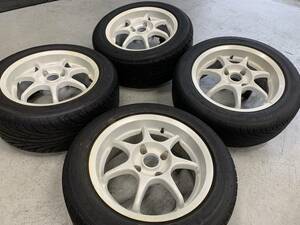 ENKEI エンケイ 社外16インチホイール 4本 8J +38 4H 114.3 NANKANG 225/50R16 