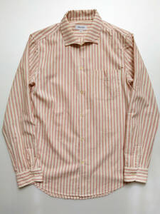  prompt decision postage included USA made Steven Alan Stephen Alain red × unbleached cloth color stripe shirt men's XS size United Arrows 2008 year about . buy 