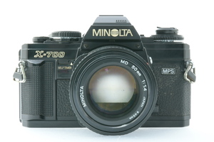 MINOLTA X-700 前期 + MD 50mm F1.4 ジャンク ミノルタ MF一眼レフフィルムカメラ 標準単焦点レンズ