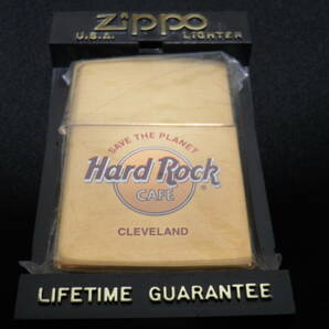 ◎Zippo ハードロックカフェ Hard Rock CAFE [ CLEVELAND ]ゴールド未使用の画像1