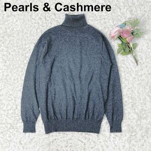 Pearls & Cashmere パールズ＆カシミヤ カシミヤ100% ニット タートルネック セーター グレー M レディース B122313-45