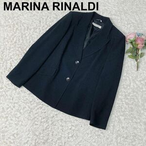 MARINA RINALDI マリナリナルディ テーラードジャケット 大きいサイズ ブラック レディース B122313-140