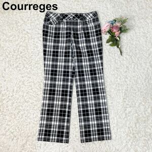 Courreges クレージュ パンツ チェック柄 レディース 40 ゴルフ B122313-99