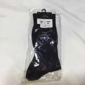 D09-01 new goods MIZUNO Mizuno popular standard commodity regular height sport socks all sport Logo .75UF-35109 black 25-27.