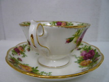 (M39378)ROYAL ALBERT ロイヤルアルバート オールドカントリーローズ カップ１客 / Sakura サクラ カップ＆ソーサー 1客 / レトロ_画像6