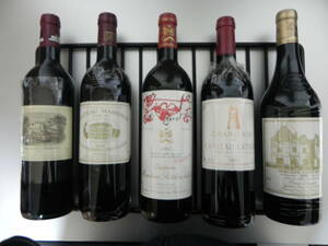 【正規希少】1995年 五大シャトー 5本 赤ワイン 750ml シャトー・ラフィット / マルゴー / ムートン / ラトゥール / オーブリオン