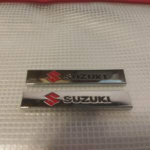 SUZUKI(スズキ) エンブレムプレート 縦1.0cm×横6.0cm×厚さ2ｍｍ　2枚組　②　送料無料