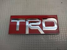 【送料無料】 TRD エンブレム 銀／赤／銀　横6.5cm×縦2.8cm ② TOYOTA　トヨタ　ガズー_画像1