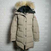 CANADA GOOSE カナダグース マッケンジー ダウンコート ロングダウンコート レディース Mサイズ ベージュ ファーフード付き_画像1