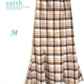 ★アースミュージック & エコロジー★ マドラスチェック マーメイドスカート M