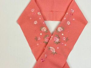 ▼三作▼送料無料　刺繍半衿　洗濯OK 　A179　日本製