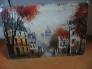 ..mon maru toru scenery. tin plate .. Old .