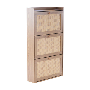  shoes Lux rim shoes box PE wistaria rattan shoes box shoe rack slim thin type 3 step shoes box shoes inserting entrance shoes storage shoes storage shelves 