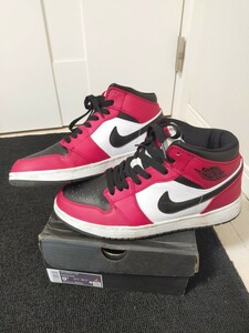 NIKE AIR JORDAN 1 MID CHICAGO BLACK TOE　　　シカゴブラック　27.5センチ　　　　　　　　エアジョーダン１　