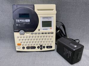 M6211【KING JIM】キングジム ラベルライター SR130 TEPRA PRO テプラ プロ ホワイト 動作品 