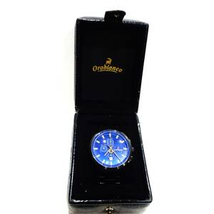 1円～ Orobianco オロビアンコ OR-0014 腕時計 クロノグラフ クォーツ デイト ブラック系 黒 