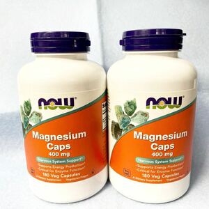 マグネシウム　Magnesium caps 400mg ナウ フーズ 2個セット