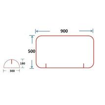 アクリルパーテーション W900×H500 仕切り板 飛沫防止 アクリル板 カウンター席 デスク 衝立 間仕切り 卓上 パネル LB-68_1_画像4