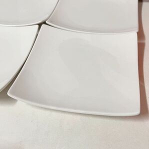 スクエアプレート 小 4枚セット 小皿 取り皿 銘々皿 白い食器 白 ホワイト 洋食器の画像2