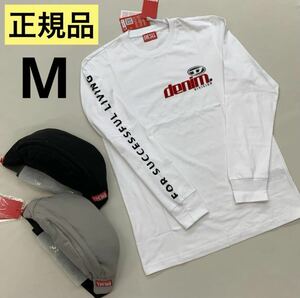 洗練されたデザイン　DIESEL　ディーゼル　長袖Tシャツ　T-Just-Ls-L5　ホワイト　M　正規品　A11370 0CATM