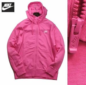 新品 秋冬 NIKE ナイキ スウェット ジップアップ パーカー L フレンチテリー メンズ ジャケット フーディ ピンク